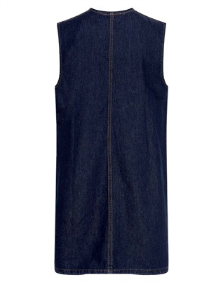 MSCHAdna Alena SL Kjole - Dark Blue Wash